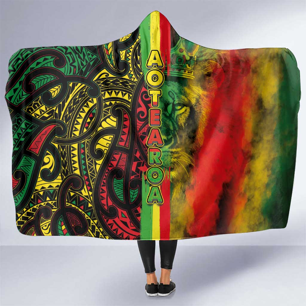 Aotearoa Reggae Hooded Blanket Maori Reggae-One Love