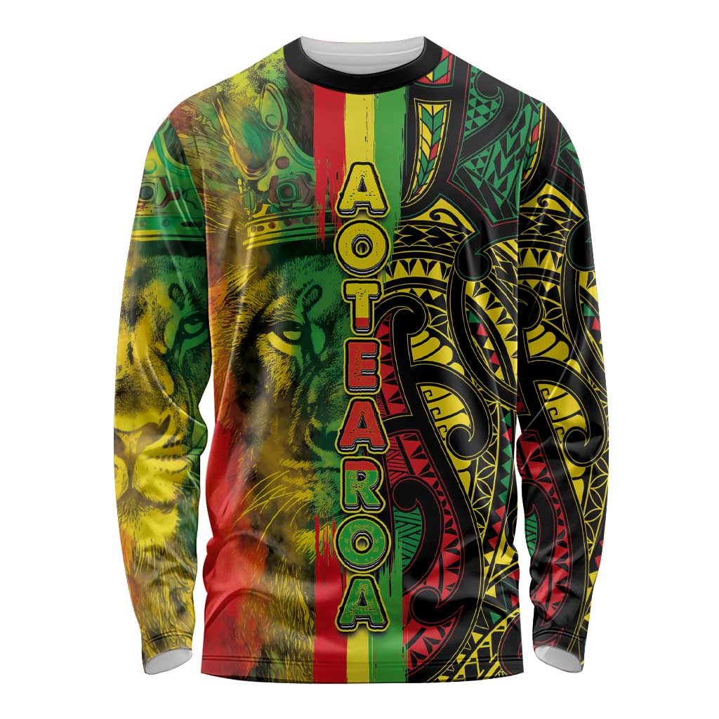 Aotearoa Reggae Long Sleeve Shirt Maori Reggae-One Love