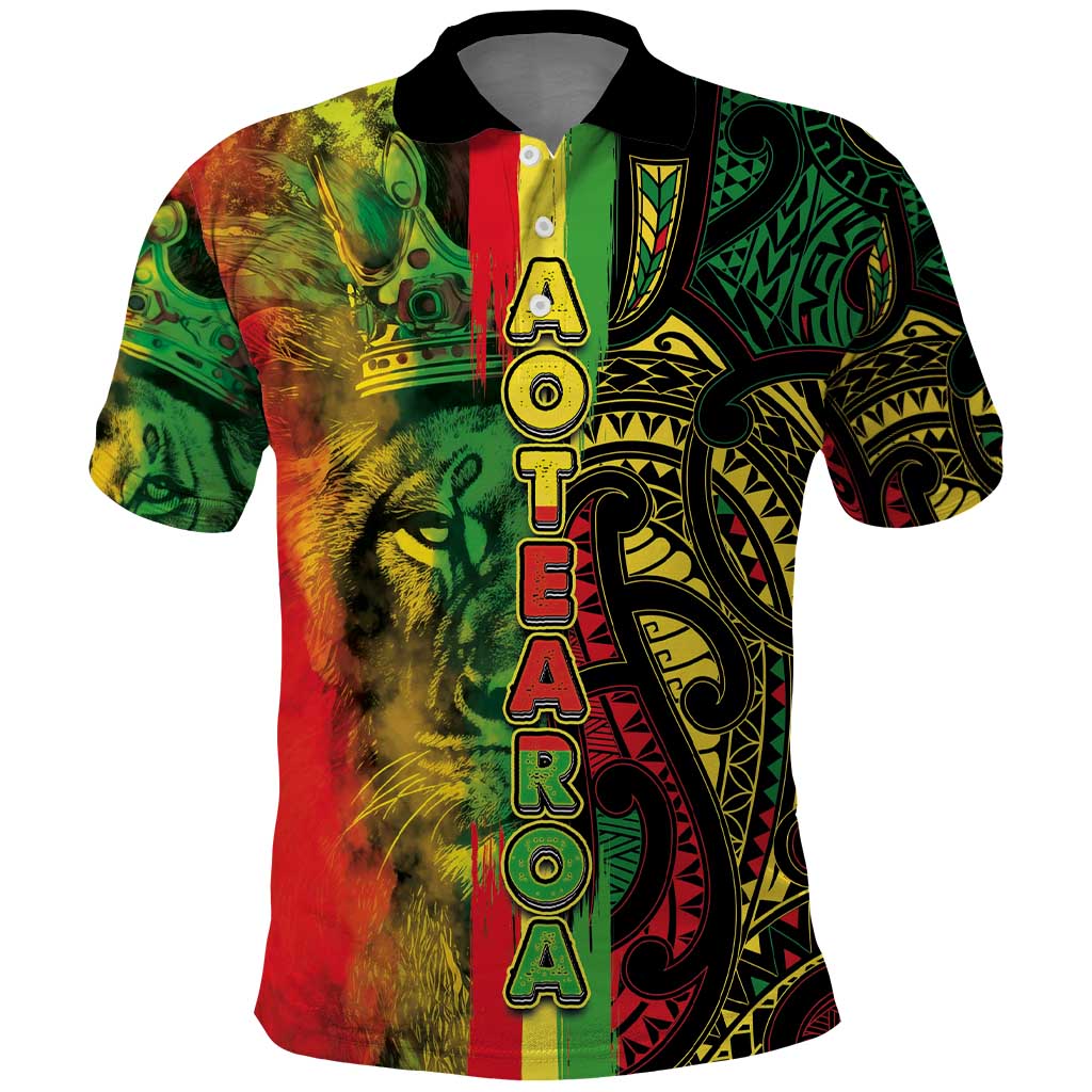 Aotearoa Reggae Polo Shirt Maori Reggae-One Love