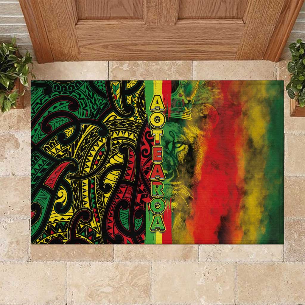 Aotearoa Reggae Rubber Doormat Maori Reggae-One Love