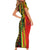 Aotearoa Reggae Short Sleeve Bodycon Dress Maori Reggae-One Love