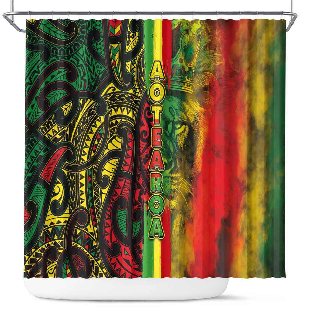 Aotearoa Reggae Shower Curtain Maori Reggae-One Love