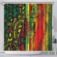 Aotearoa Reggae Shower Curtain Maori Reggae-One Love
