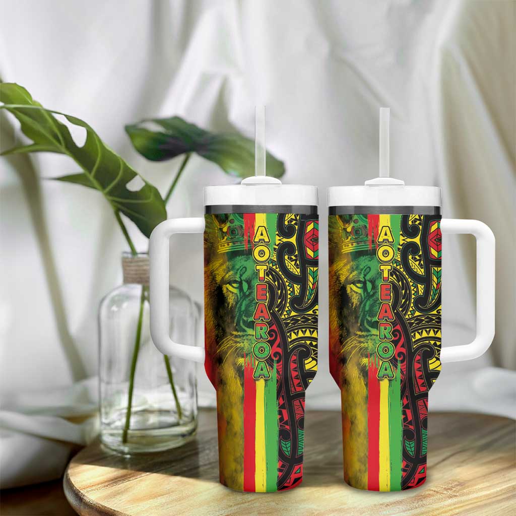 Aotearoa Reggae Tumbler With Handle Maori Reggae-One Love