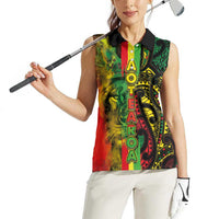 Aotearoa Reggae Women Sleeveless Polo Shirt Maori Reggae-One Love