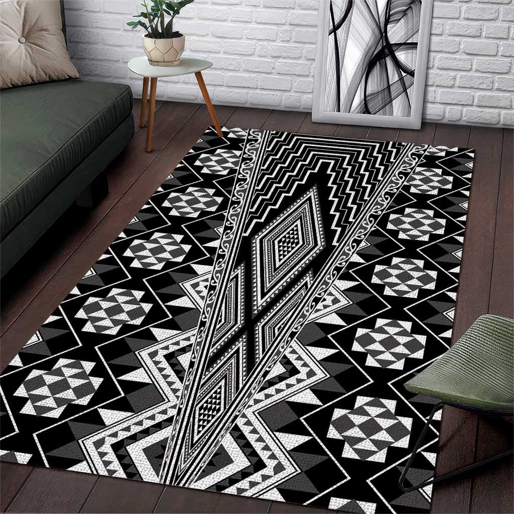 Aotearoa Tukutuku and Poutama Motif Classic Area Rug