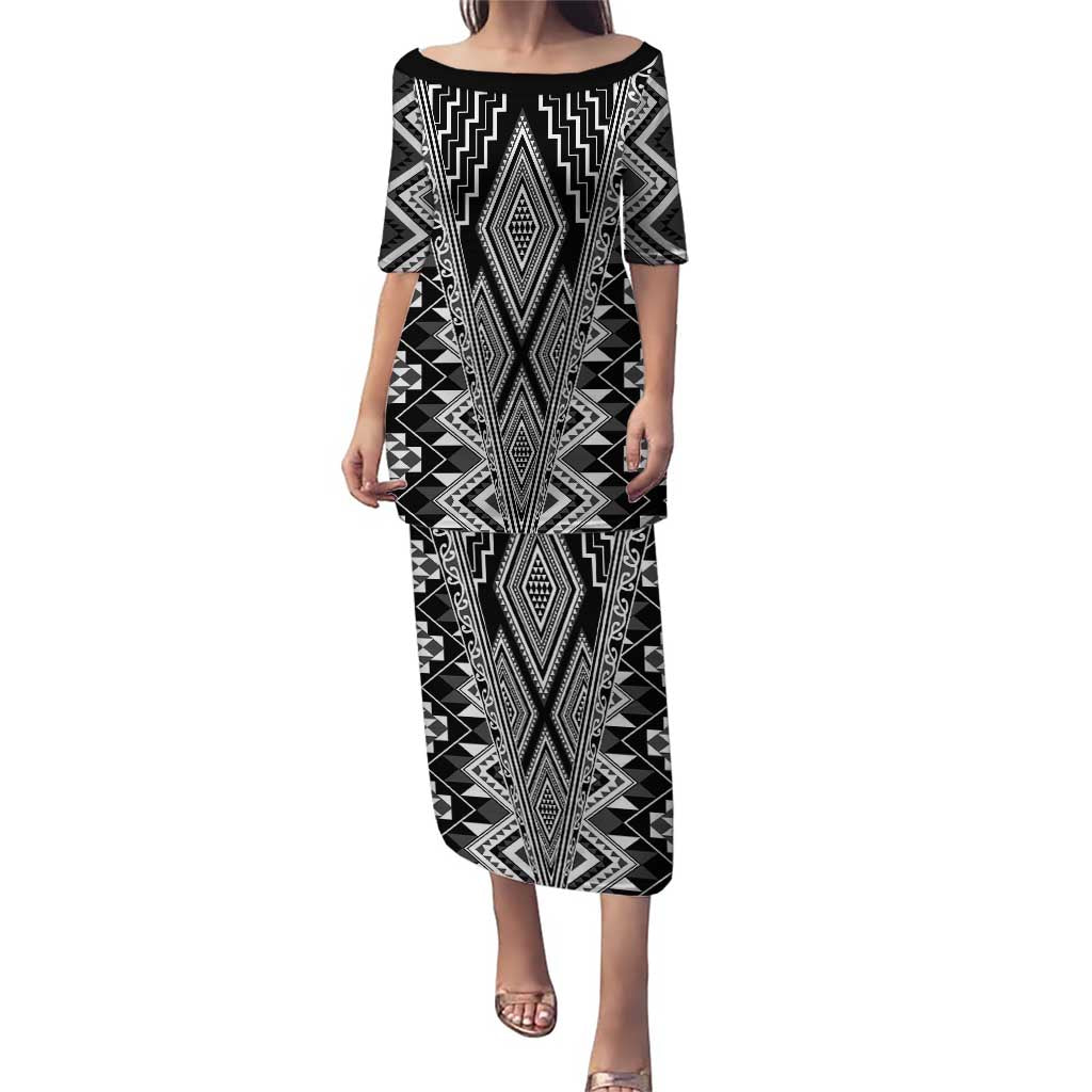 Aotearoa Tukutuku and Poutama Motif Classic Puletasi