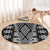 Aotearoa Tukutuku and Poutama Motif Classic Round Carpet