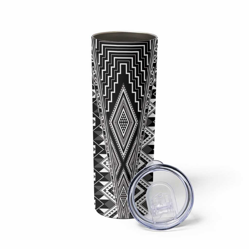 Aotearoa Tukutuku and Poutama Motif Classic Skinny Tumbler