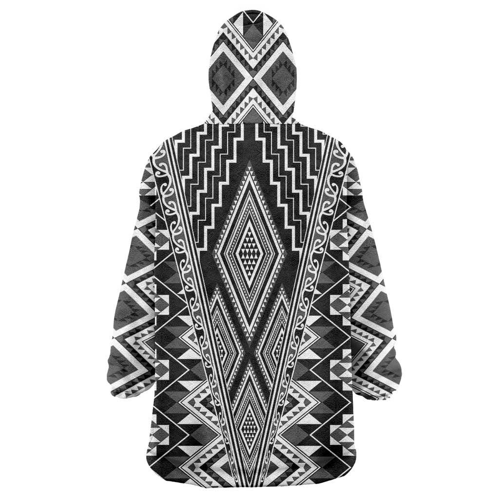 Aotearoa Tukutuku and Poutama Motif Classic Wearable Blanket Hoodie