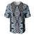 Blue Aotearoa Tukutuku and Poutama Motif Baseball Jersey