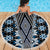 Blue Aotearoa Tukutuku and Poutama Motif Beach Blanket