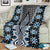 Blue Aotearoa Tukutuku and Poutama Motif Blanket