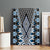 Blue Aotearoa Tukutuku and Poutama Motif Canvas Wall Art