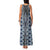 Blue Aotearoa Tukutuku and Poutama Motif Family Matching Tank Maxi Dress and Hawaiian Shirt