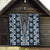 Blue Aotearoa Tukutuku and Poutama Motif Quilt