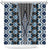 Blue Aotearoa Tukutuku and Poutama Motif Shower Curtain