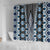 Blue Aotearoa Tukutuku and Poutama Motif Shower Curtain