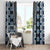 Blue Aotearoa Tukutuku and Poutama Motif Window Curtain