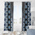 Blue Aotearoa Tukutuku and Poutama Motif Window Curtain