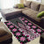 Pink Aotearoa Tukutuku and Poutama Motif Area Rug