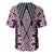 Pink Aotearoa Tukutuku and Poutama Motif Baseball Jersey