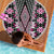 Pink Aotearoa Tukutuku and Poutama Motif Beach Blanket