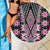 Pink Aotearoa Tukutuku and Poutama Motif Beach Blanket