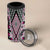 Pink Aotearoa Tukutuku and Poutama Motif 4 in 1 Can Cooler Tumbler