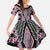 Pink Aotearoa Tukutuku and Poutama Motif Family Matching Summer Maxi Dress and Hawaiian Shirt