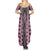 Pink Aotearoa Tukutuku and Poutama Motif Family Matching Summer Maxi Dress and Hawaiian Shirt