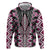 Pink Aotearoa Tukutuku and Poutama Motif Hoodie