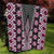 Pink Aotearoa Tukutuku and Poutama Motif Quilt