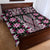 Pink Aotearoa Tukutuku and Poutama Motif Quilt Bed Set