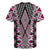 Pink Aotearoa Tukutuku and Poutama Motif Rugby Jersey