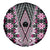 Pink Aotearoa Tukutuku and Poutama Motif Spare Tire Cover