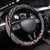 Pink Aotearoa Tukutuku and Poutama Motif Steering Wheel Cover