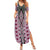 Pink Aotearoa Tukutuku and Poutama Motif Summer Maxi Dress