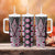 Pink Aotearoa Tukutuku and Poutama Motif Tumbler With Handle