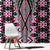 Pink Aotearoa Tukutuku and Poutama Motif Window Curtain