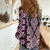 Pink Aotearoa Tukutuku and Poutama Motif Women Casual Shirt