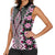 Pink Aotearoa Tukutuku and Poutama Motif Women Sleeveless Polo Shirt