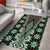 Green Aotearoa Tukutuku and Poutama Motif Area Rug