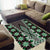 Green Aotearoa Tukutuku and Poutama Motif Area Rug