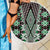 Green Aotearoa Tukutuku and Poutama Motif Beach Blanket