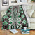 Green Aotearoa Tukutuku and Poutama Motif Blanket