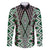 Green Aotearoa Tukutuku and Poutama Motif Family Matching Long Sleeve Bodycon Dress and Hawaiian Shirt