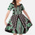 Green Aotearoa Tukutuku and Poutama Motif Family Matching Mermaid Dress and Hawaiian Shirt