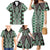 Green Aotearoa Tukutuku and Poutama Motif Family Matching Mermaid Dress and Hawaiian Shirt