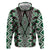 Green Aotearoa Tukutuku and Poutama Motif Hoodie